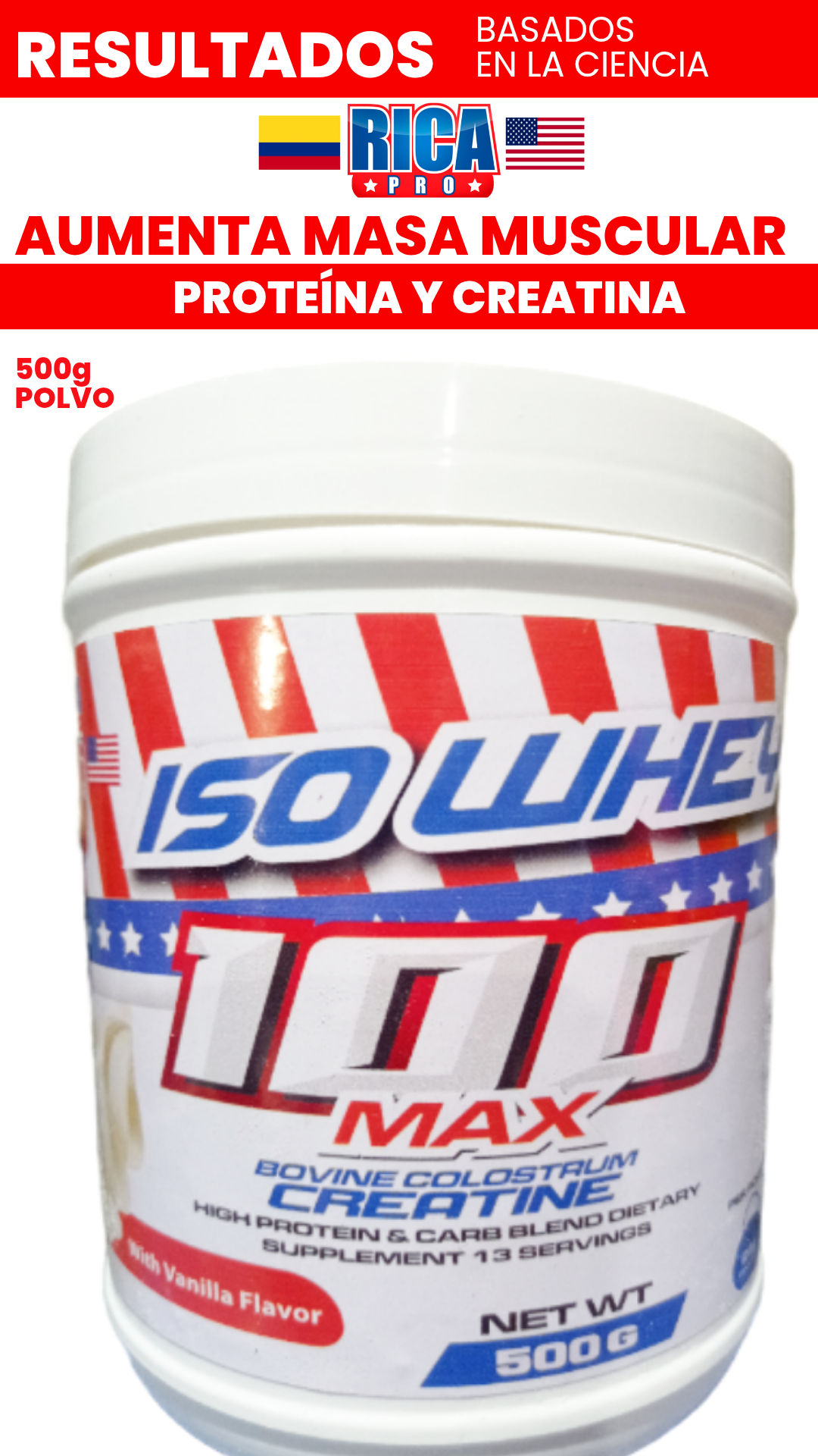 KIT 3 PRODUCTOS CON ISO Whey Colágeno (*Proteína dia:*), ISO WHEY MAX CREATINA, Óleo con Fenogreco