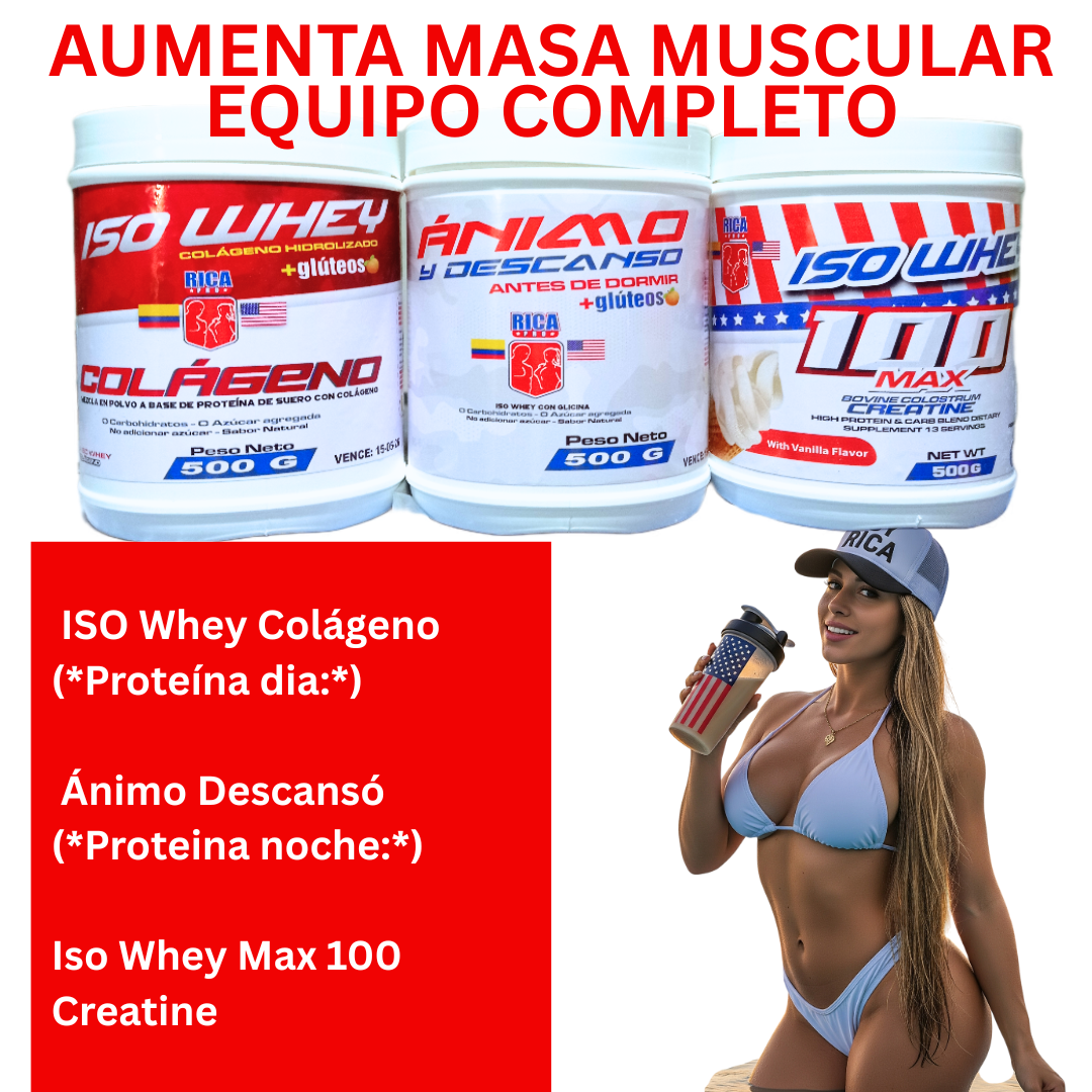 KIT 3 TARROS (500g, cada tarro, 42 porciones cada tarro)