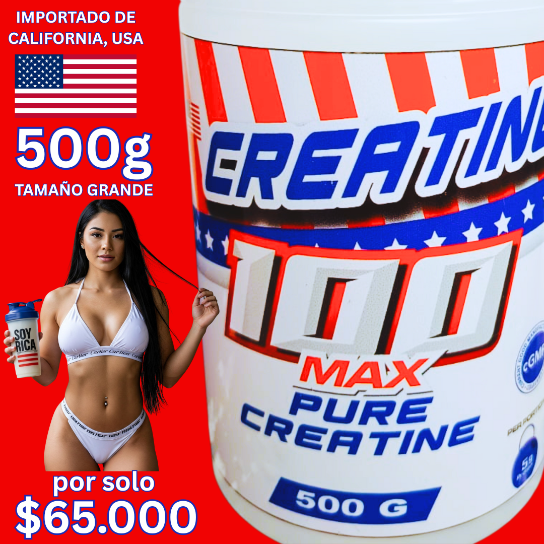 Creatina Pura (500g, 100 porciones) MONOHIDRATO DE CREATINA 100%