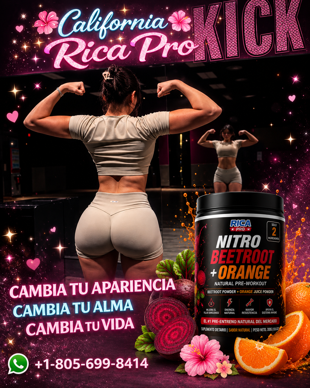 Nitro Beet Orange Rica Pro Energía Natural. Rendimiento Real.