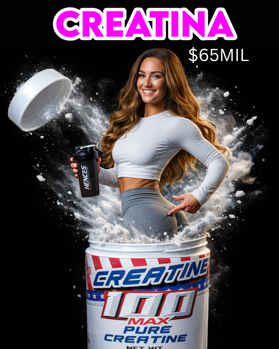 Creatina Pura (500g, 100 porciones) MONOHIDRATO DE CREATINA 100%