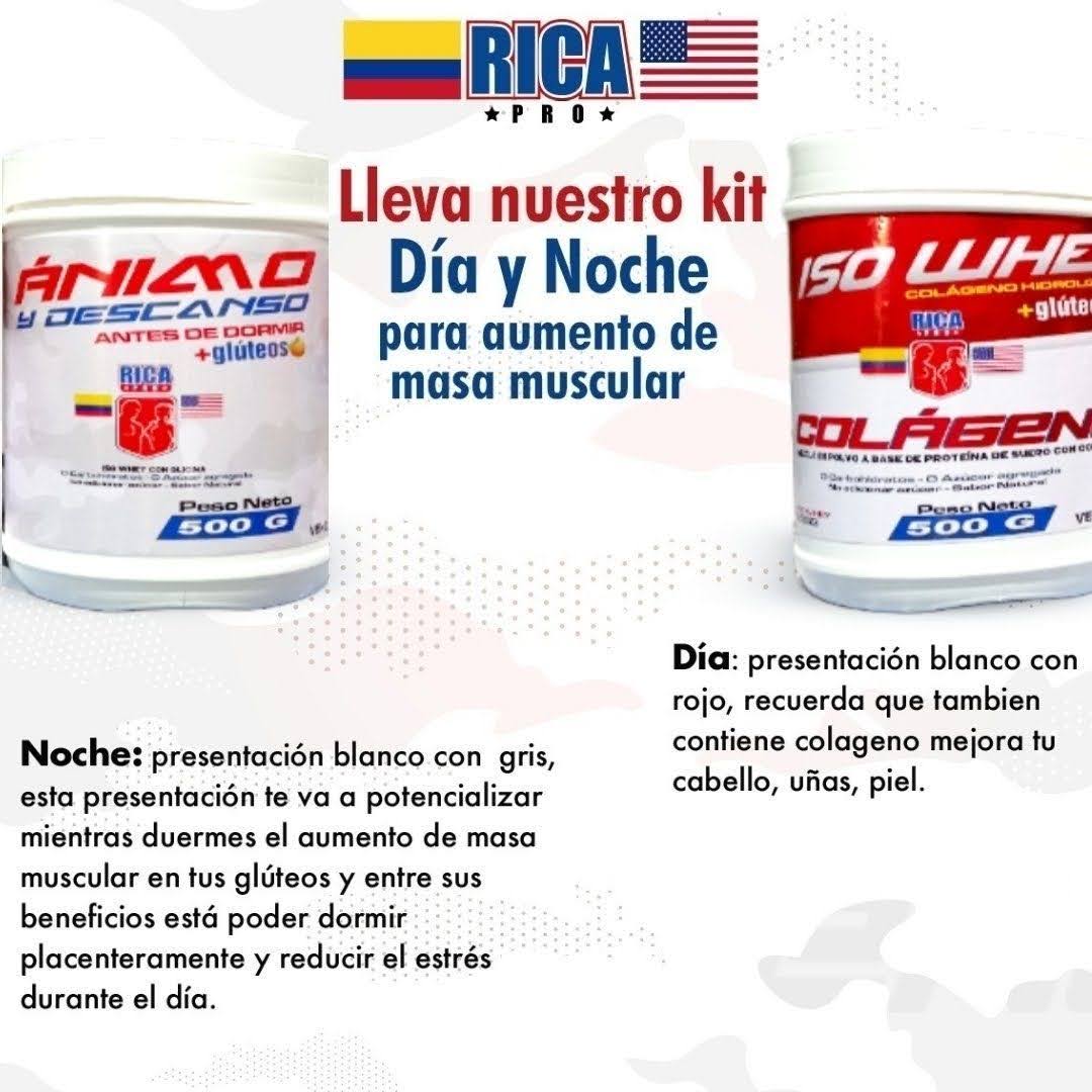 Kit DÍA Y NOCHE AUMENTA MASA MUSCULAR (COLA, PIEL, UÑAS, CABELLO)