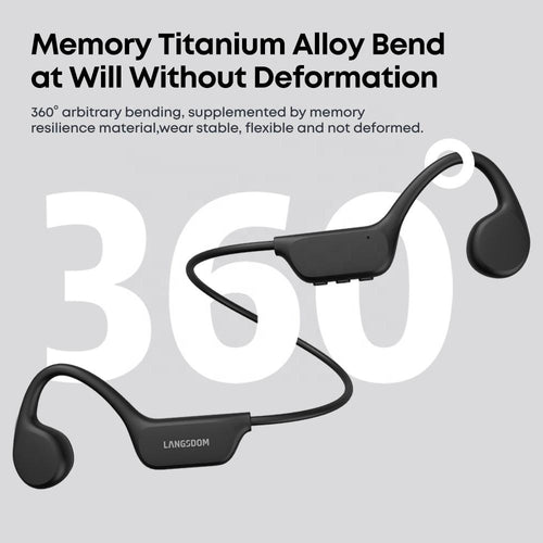 Auriculares Bluetooth resistentes al agua IPX8 para natación con tarjeta TF de 32 GB, auriculares inalámbricos deportivos estéreo de conducción ósea. - Rica Pro