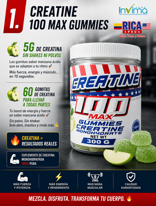 Creatine 100 Max Gummies - Rica Pro